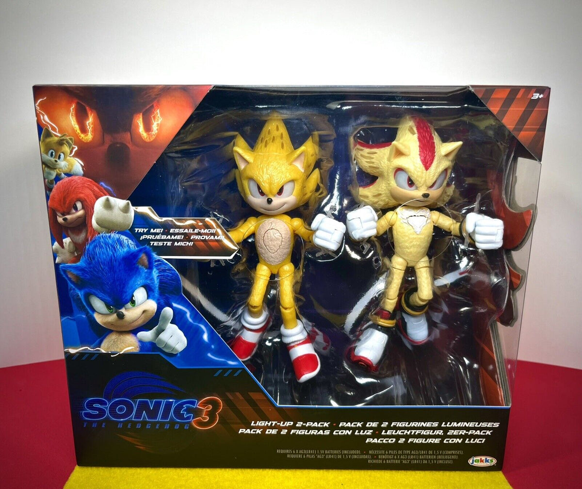 2024 JAKKS Sonic The Hedgehog 3 - SUPER SHADOW & SUPER SONIC 5in