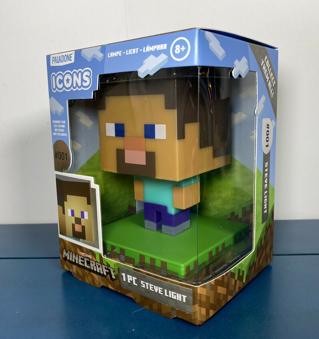 – Light Figure Toy Lamp Florida - Minecraft Store Night ICONS Paladone Steve Character 3D