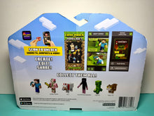 Load image into Gallery viewer, 2019 Minecraft Jungle Dwellers 3pk: PANDA, BLUE PARROT, and OCELOT Figures