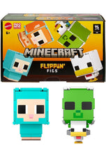 Load image into Gallery viewer, 2024 Minecraft Flippin’ Figs 2-Pack: SHEEP &amp; CHICKEN JOCKEY/CHICKEN