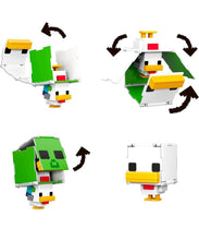 Load image into Gallery viewer, 2024 Minecraft Flippin’ Figs 2-Pack: SHEEP &amp; CHICKEN JOCKEY/CHICKEN