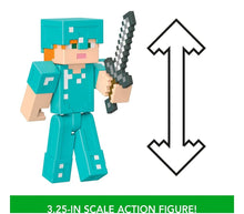 Load image into Gallery viewer, 2024 Minecraft 15th Anniversary Figure: ALEX IN DIAMOND ARMOR (w/ Iron Sword)