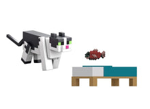 Load image into Gallery viewer, 2024 Minecraft 15th Anniversary Build-a-Portal Figure: JELLIE CAT (w/ Bed)