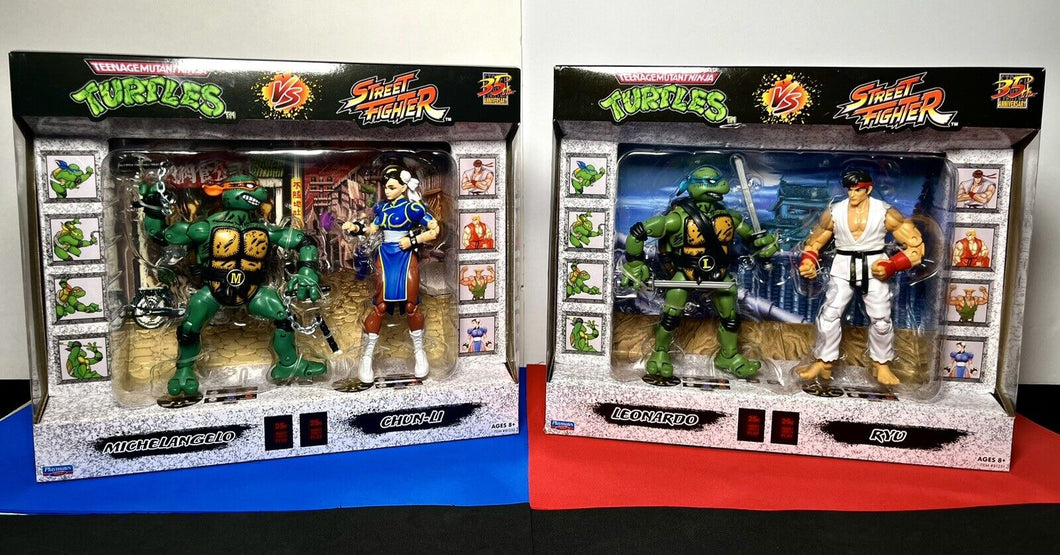 2022 Street Fighter II vs TMNT Bundle- LEONARDO VS. RYU, MICHELANGELO VS CHUN-LI