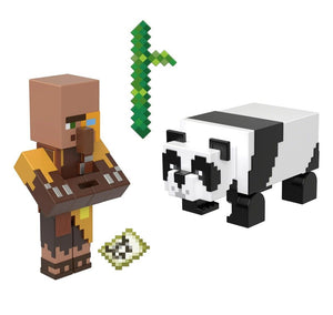 2024 Minecraft 15th Anniversary Figure 2-Pack: JUNGLE CARTOGRAPHER & PANDA