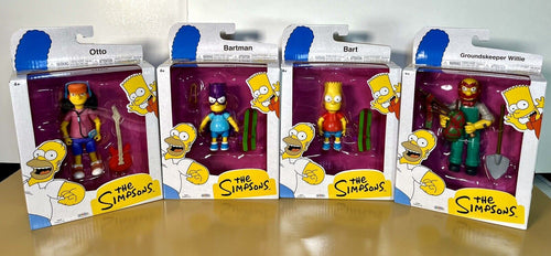 2024 JAKKS - The Simpsons - OTTO, BARTMAN, BART, GROUNDSKEEPER WILLIE Bundle!