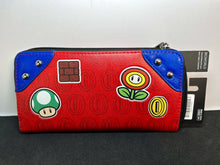 Load image into Gallery viewer, BioWorld Nintendo Super Mario - Mario Items Japanese Trifold Wallet Faux Leather