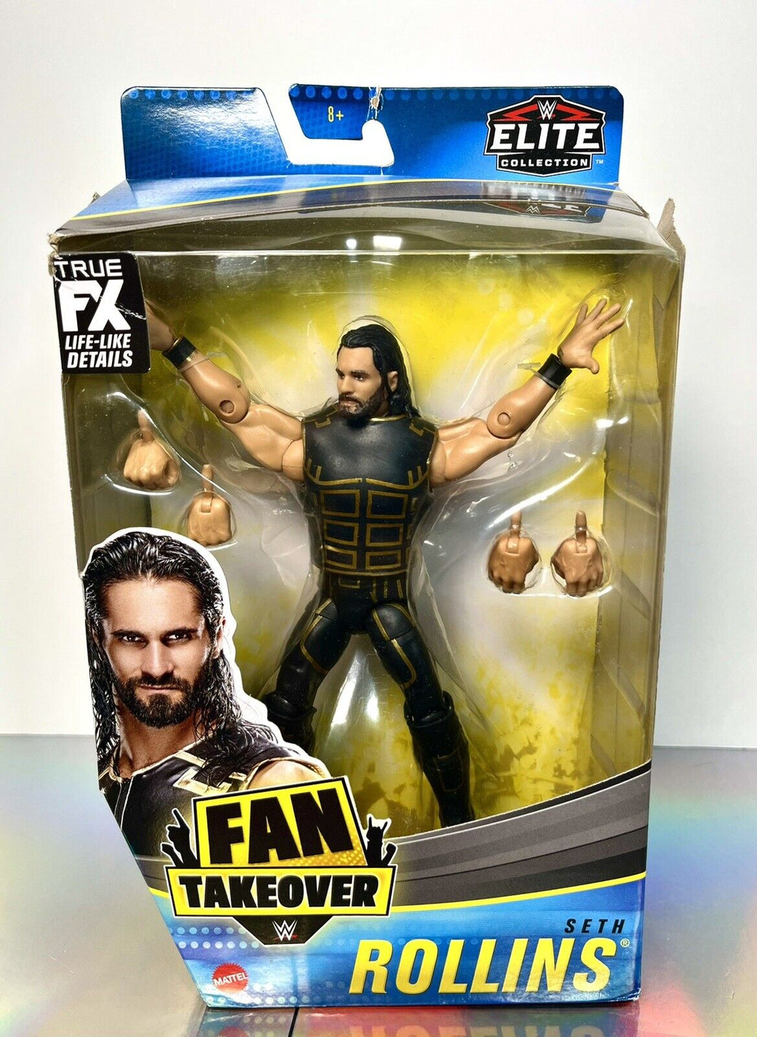 2021 WWE Elite Collection Fan Takeover: SETH ROLLINS (Wrestlemania 35) - DAMAGED