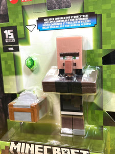 2024 Minecraft 15th Anniversary Figure: STONE MASON (w/ Stonecutter & Emerald)
