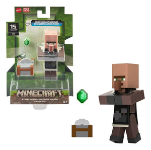 2024 Minecraft 15th Anniversary Figure: STONE MASON (w/ Stonecutter & Emerald)