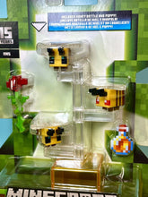 Load image into Gallery viewer, 2024 Minecraft 15th Anniversary Build-a-Portal Figures: BEES (w/ Honey Bottle)