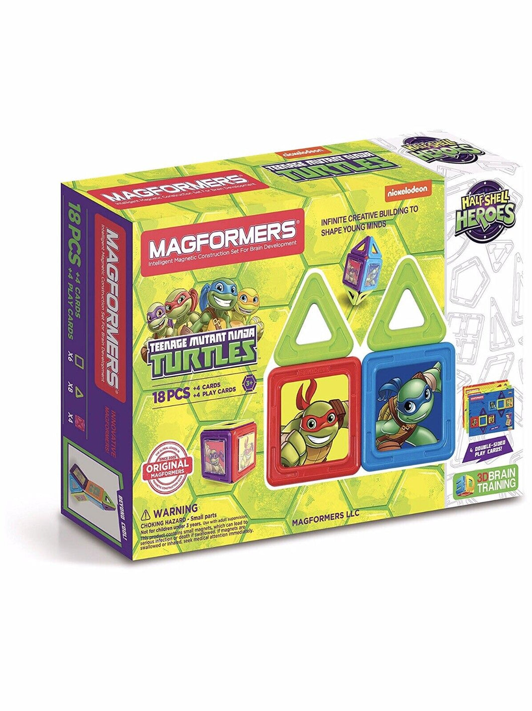 Magformers Nickelodeon Teenage Mutant Ninja Turtles (18 Piece) Set Magnetic Buil