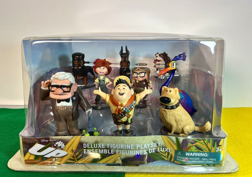 2021 Disney Pixar Up Deluxe Figure Play Set w/ Carl Fredricksen, Russell, etc.