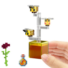 Load image into Gallery viewer, 2024 Minecraft 15th Anniversary Build-a-Portal Figures: BEES (w/ Honey Bottle)