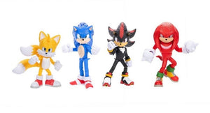 2024 JAKKS Pacific Sonic the Hedgehog 3 Movie Action Figures 4-Pack (Lights Up!)