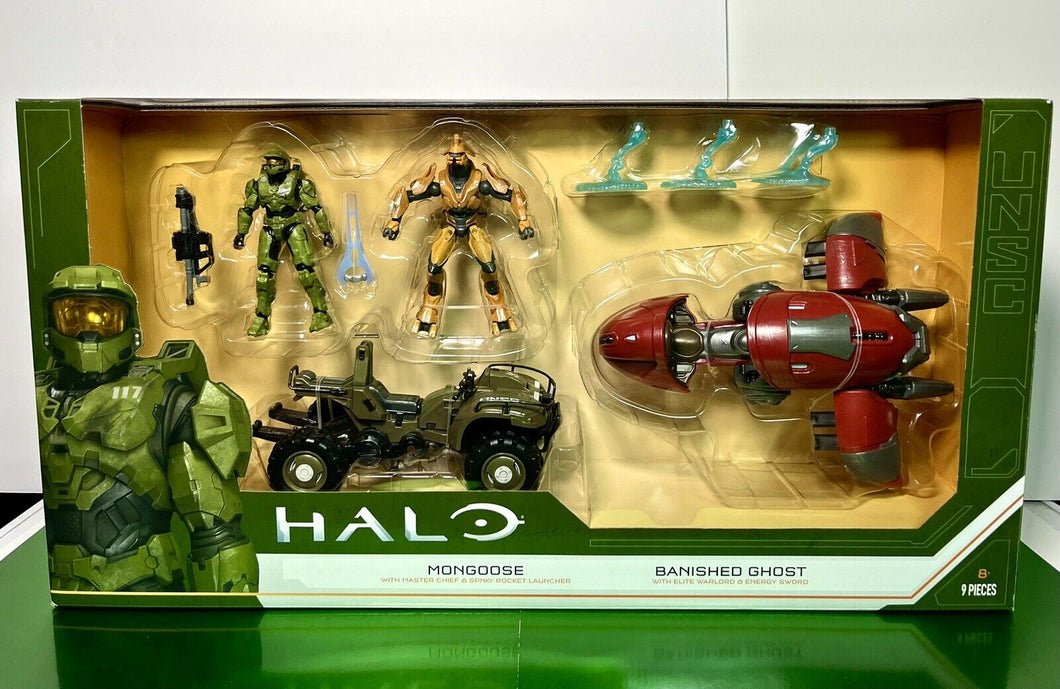 2021 Halo Infinite- Mongoose with Master Chief & Banished Ghost w/ Elite Warlord