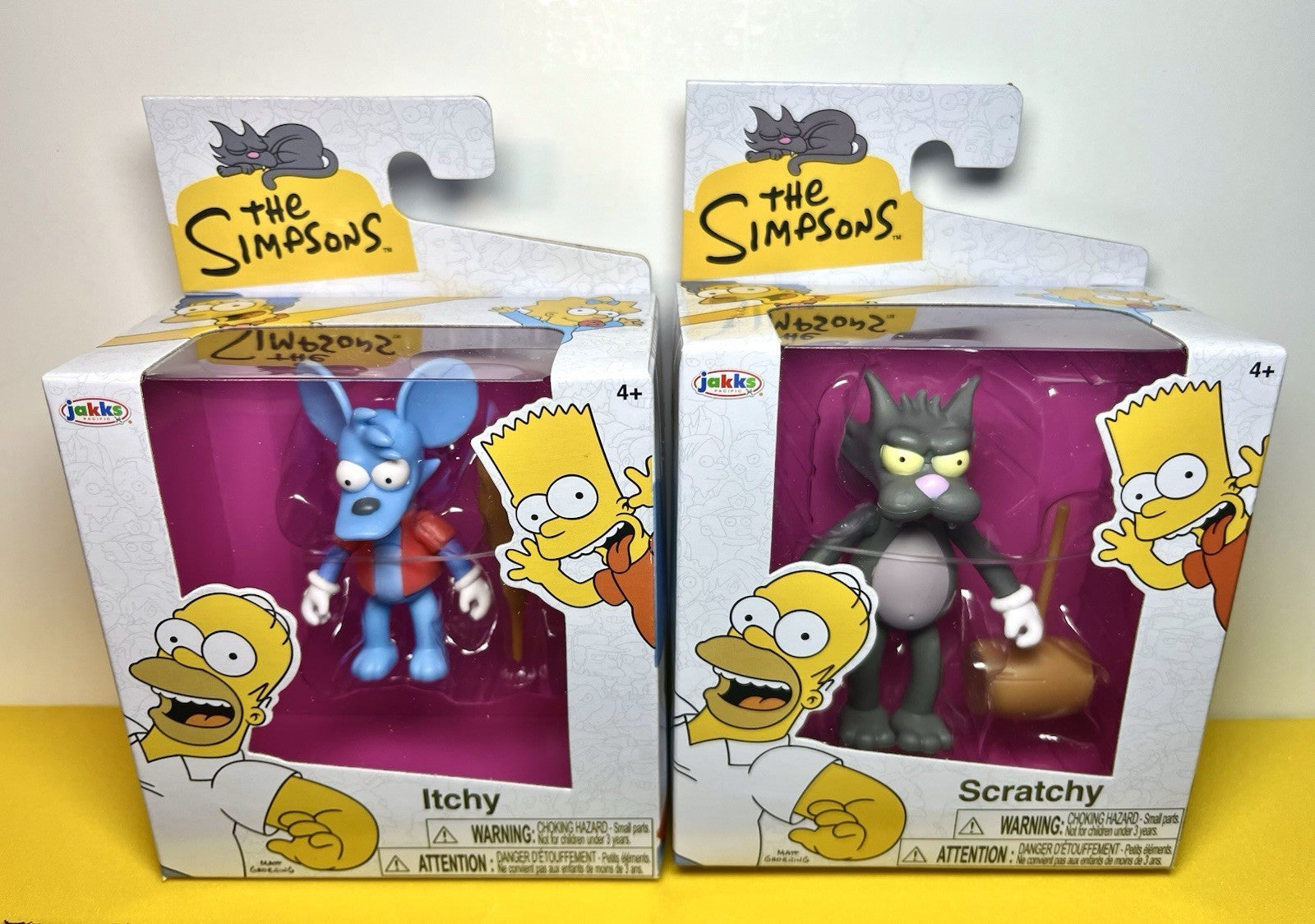 2025 JAKKS Pacific The Simpsons - ITCHY and SCRATCHY 2-Pack Figure