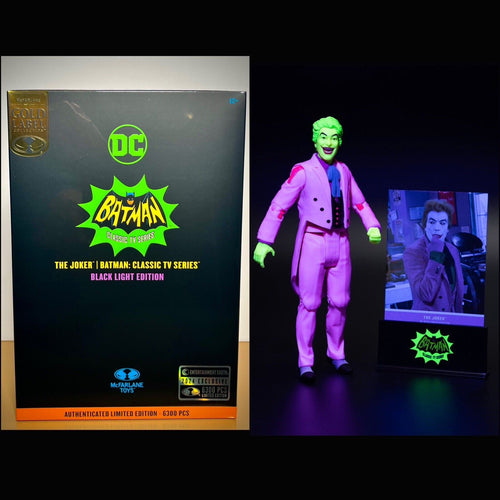 2024 McFarlane Gold Label - Batman 1966 - THE JOKER Black Light Edition (Excl)