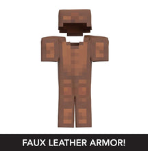 Load image into Gallery viewer, 2024 Mattel Minecraft- DIAMOND LEVEL ZOMBIE (w/ Leather Armor &amp; Iron Shovel)