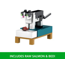 Load image into Gallery viewer, 2024 Minecraft 15th Anniversary Build-a-Portal Figure: JELLIE CAT (w/ Bed)