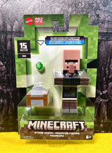 Load image into Gallery viewer, 2024 Minecraft 15th Anniversary Figure: STONE MASON (w/ Stonecutter &amp; Emerald)