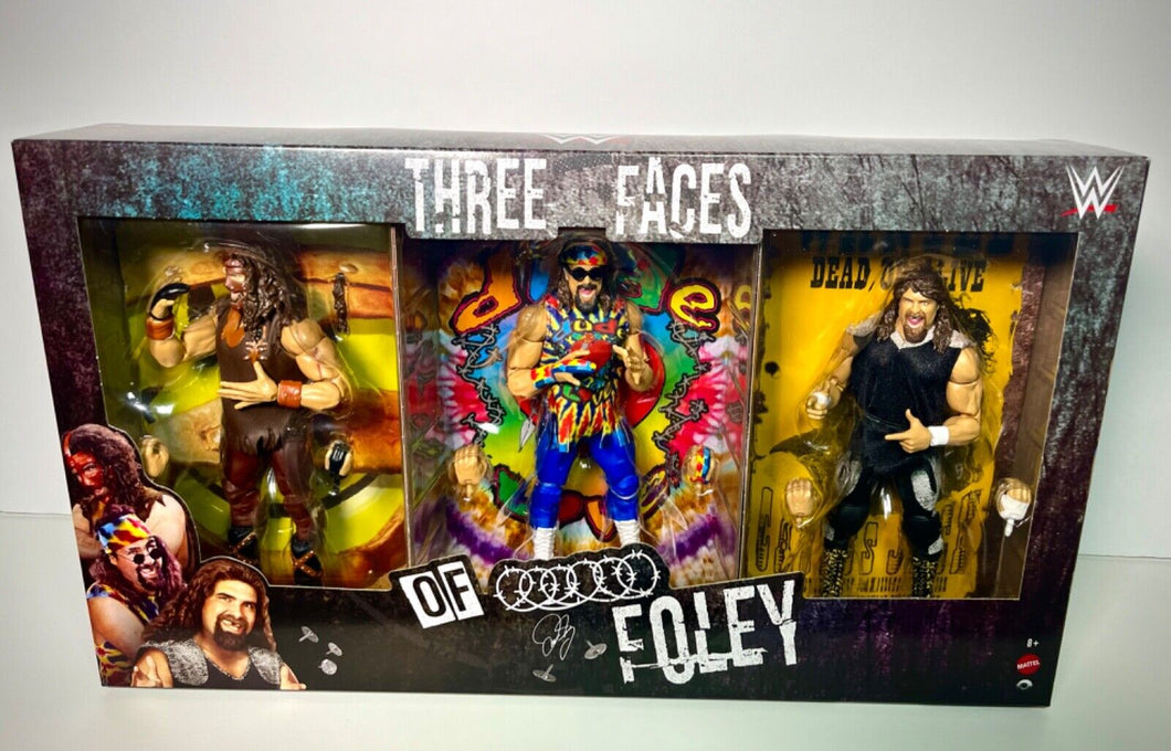 2023 WWE Elite Three Faces of Foley: MANKIND, DUDE LOVE, & CACTUS JACK 3-Pack!
