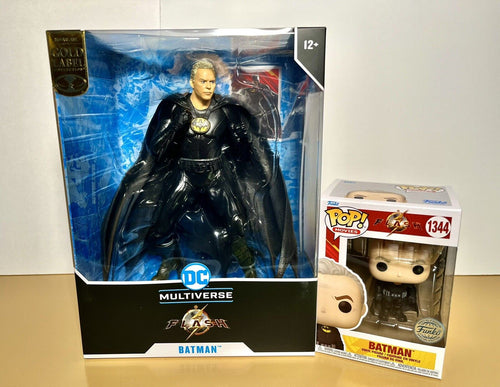 2023 McFarlane DC - The Flash (Movie)- BATMAN MICHAEL KEATON 12in Statue & Funko