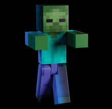 Load image into Gallery viewer, 2024 Mattel Minecraft- DIAMOND LEVEL ZOMBIE (w/ Leather Armor &amp; Iron Shovel)