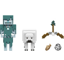 Load image into Gallery viewer, 2024 Minecraft Build-a-Portal Figure 2-Pack: STRAY vs. POLAR BEAR