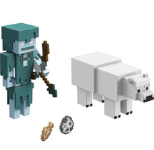 Load image into Gallery viewer, 2024 Minecraft Build-a-Portal Figure 2-Pack: STRAY vs. POLAR BEAR