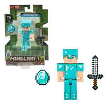Load image into Gallery viewer, 2024 Minecraft 15th Anniversary Figure: ALEX IN DIAMOND ARMOR (w/ Iron Sword)
