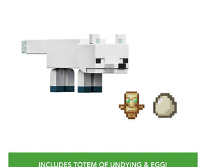 2024 Minecraft 15th Anniversary Action Figure: ARCTIC FOX (w/ Totem of Undying)
