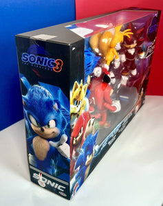 2024 JAKKS Pacific Sonic the Hedgehog 3 Movie Action Figures 4-Pack (Lights Up!)