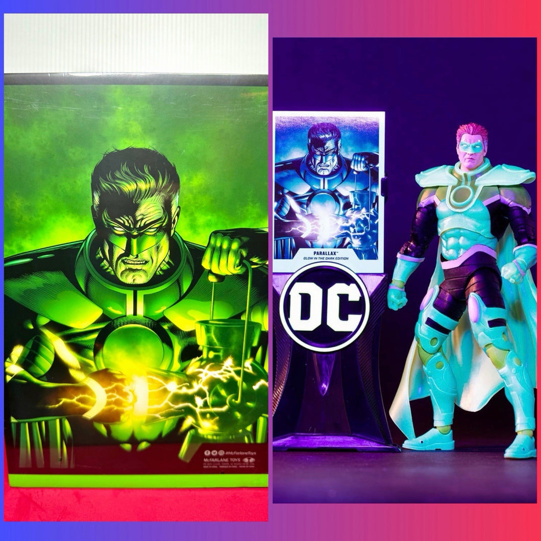 最終価格‼️このカラーはラスト1個、TEBEN LiteSpin DC左　箱無し 2024 McFarlane Gold Label - GREEN LANTERN PARALLAX Glow in Dark