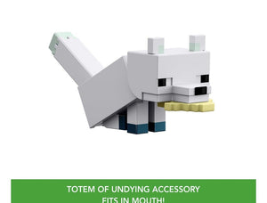 2024 Minecraft 15th Anniversary Action Figure: ARCTIC FOX (w/ Totem of Undying)