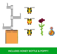 Load image into Gallery viewer, 2024 Minecraft 15th Anniversary Build-a-Portal Figures: BEES (w/ Honey Bottle)