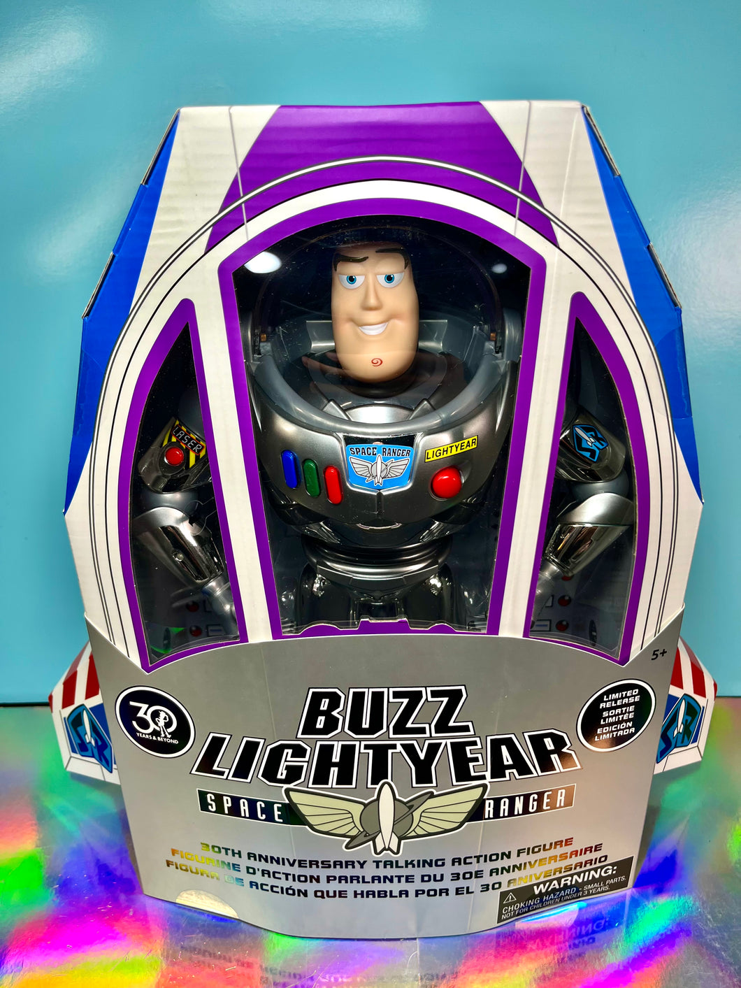 2025 Disney Pixar Toy Story 30th Anniv. Buzz Lightyear Figure - Limited Chorme Variant!
