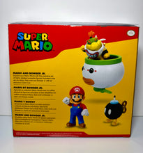 Load image into Gallery viewer, 2025 JAKKS Pacific Super Mario 2-Figure Set - MARIO VS BOWSER JR (w/ Bob-Omb)
