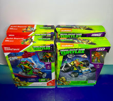 Load image into Gallery viewer, Mega Bloks / Mega Construx Nickelodeon TMNT 4pk: RAPH, MIKEY, DONNIE, &amp; LEO Sets
