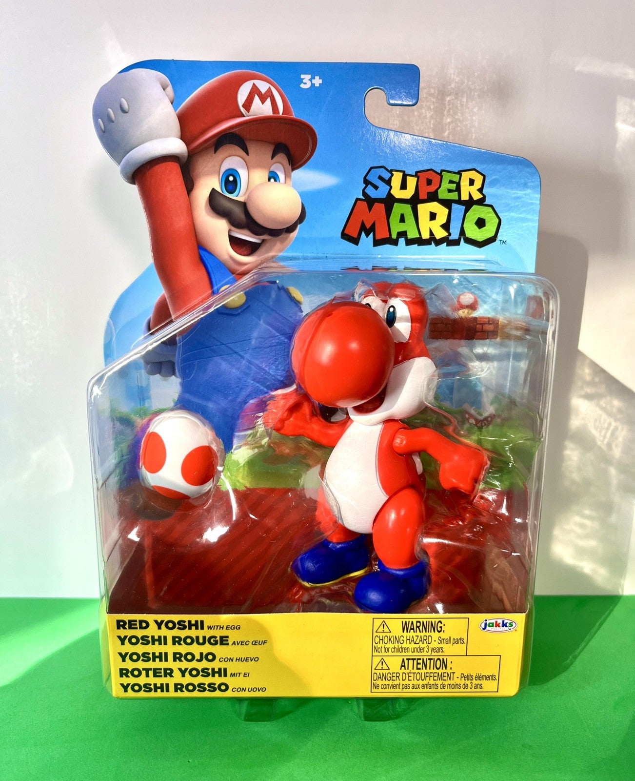 2024 JAKKS Pacific World of Nintendo Figure: RED YOSHI (w/ Red Egg