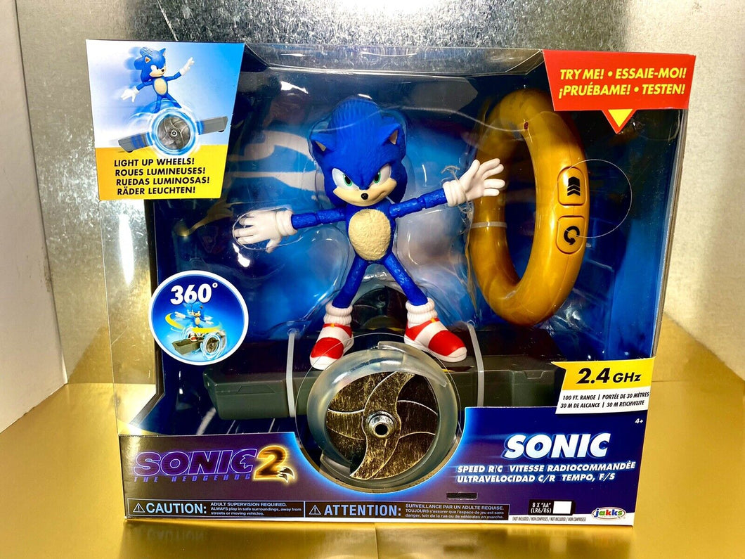 2022 JAKKS Sonic the Hedgehog 2 (Movie) - Sonic Speed RC Toy (Lights up!)