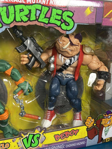 2021 Playmates Toys- Teenage Mutant Ninja Turtles 2 Pack - Michelangelo vs Bebop