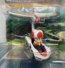 Load image into Gallery viewer, NEW 2021 Hot Wheels Mario Kart: TOAD P-Wing + PLANE GLIDER Die-Cast Car