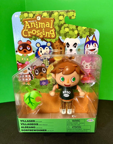 2022 JAKKS Pacific World of Nintendo - Animal Crossing - VILLAGER (w/ Leaf)