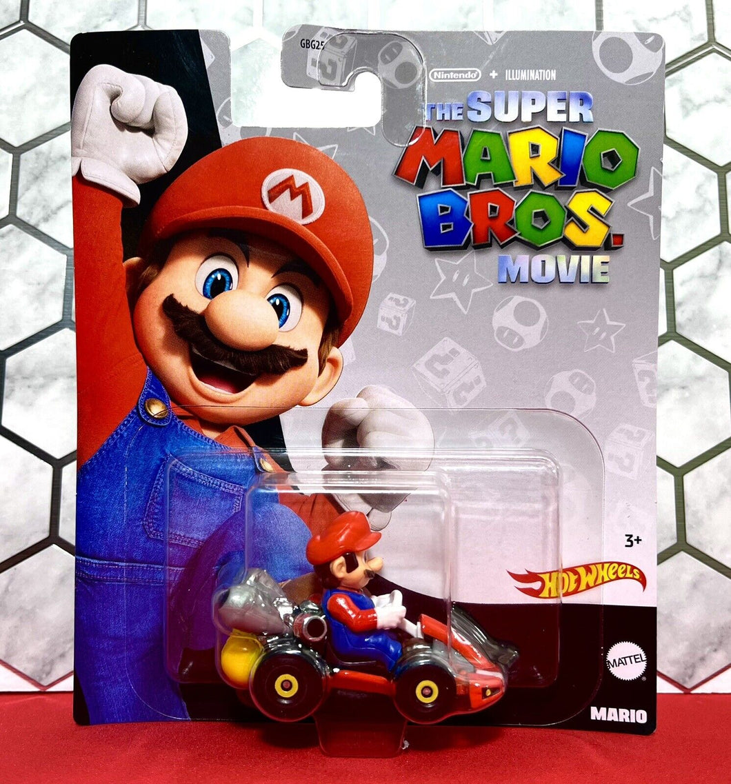2023 Hot Wheels The Super Mario Bros. Movie - MARIO (Mario Kart) Diecast Car