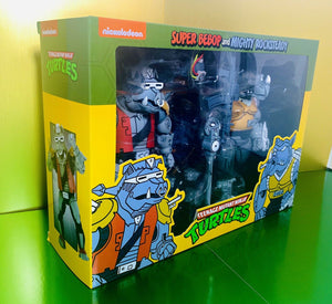 2022 NECA Teenage Mutant Ninja Turtles SUPER BEBOP & MIGHTY ROCKSTEADY 2-Pack