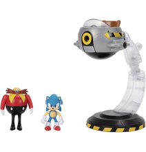 Load image into Gallery viewer, 2023 JAKKS Sonic the Hedgehog (Classic)- Egg Mobile Battle Set w/ Sonic &amp; Eggman