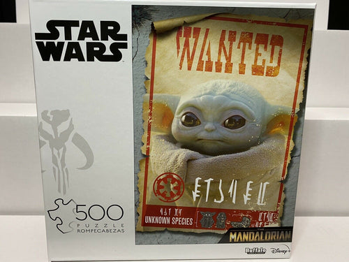 Star Wars The Mandalorian The Child Wanted Poster 500 Piece Puzzle