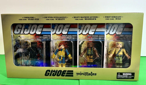 2022 Diamond Select MiniMates G.I. Joe Series 1 Carded 4-Pack Set - Snake Eyes