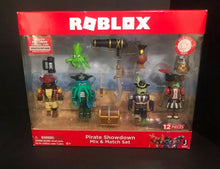 Load image into Gallery viewer, Roblox Pirate Showdown 12 Piece Set Mix and Match Action Figures w/ Virtual Code